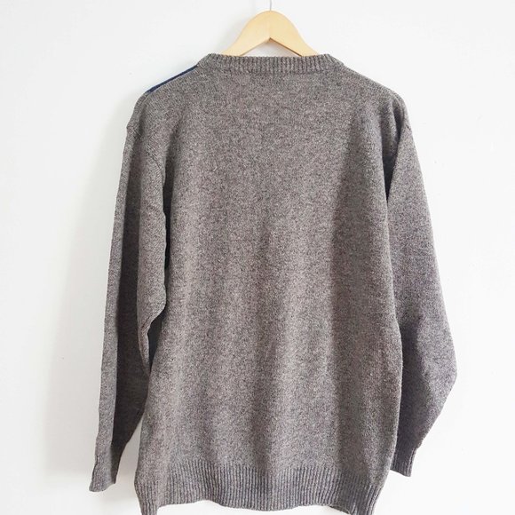 Vintage Pure Wool Dog Sweater Size L Shetland Wool Scotland Sweater - Picture 3 of 10